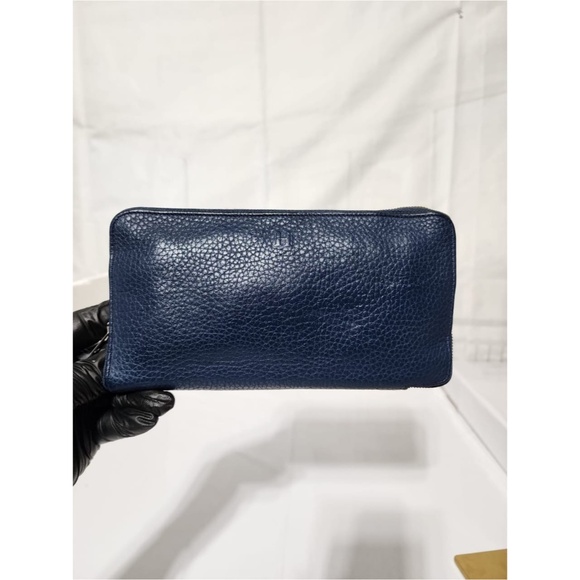 Authentic Hermes Long Azap Epsom Leather Wallet Navy Blue - Picture 8 of 11